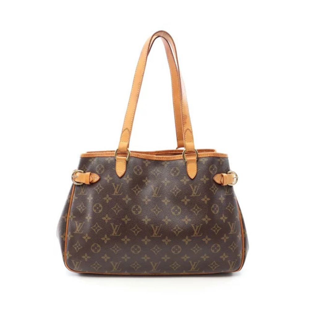 Louis Vuitton Batignolles Horizontal Shoulder Bag Canvas Leather Monogram Brown